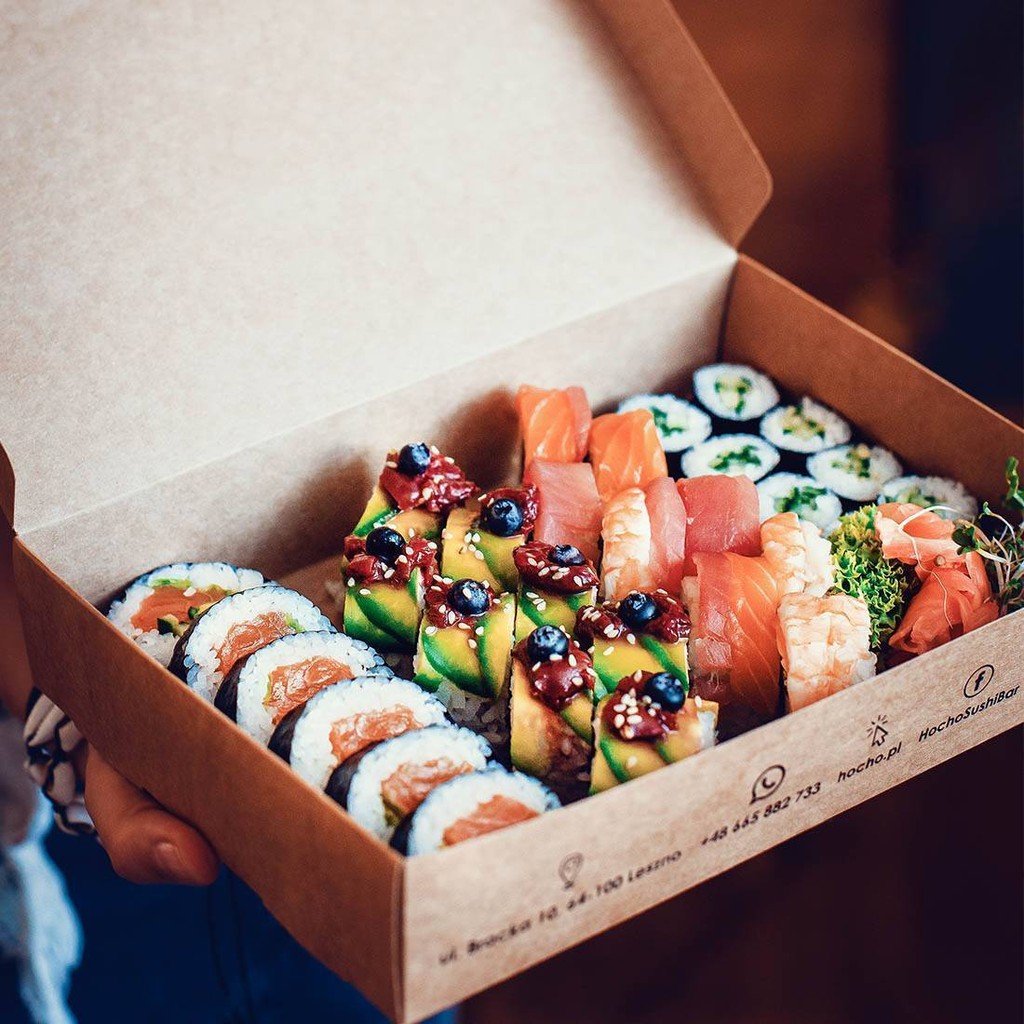 Sushi boxes made entirely of paper will be noticed and appreciated by your customers